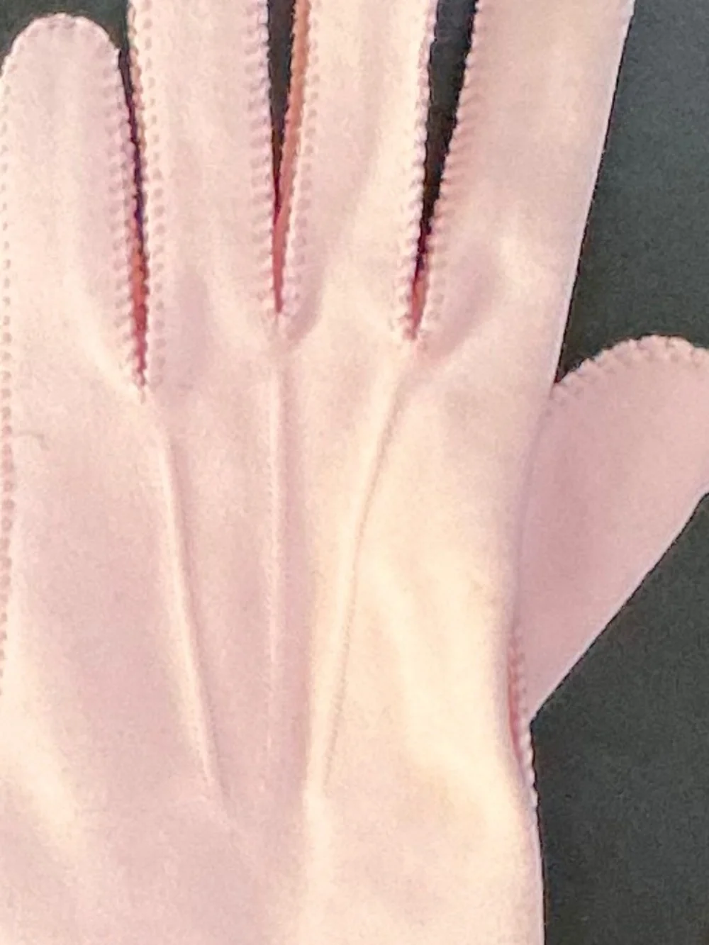 VTG 1950s Shalimar Pink Cotton Dress Gloves Shorties Double Knit Size 6.5